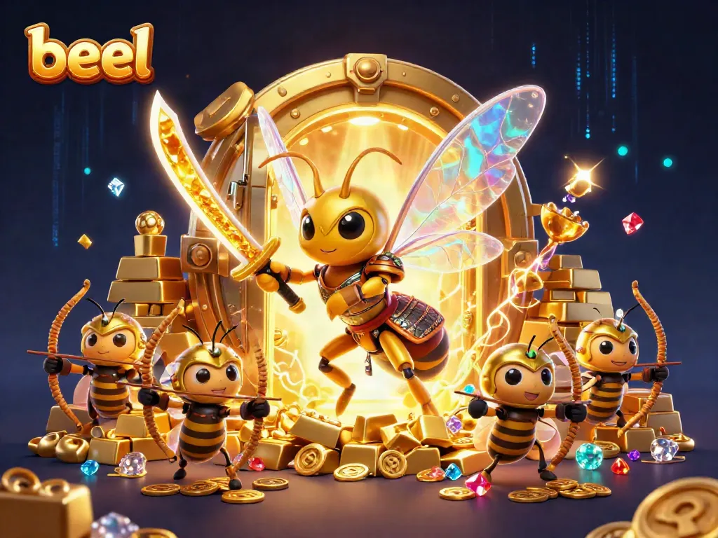 Experience the beel gaming adventure with a golden hornet samurai and treasure in a vibrant casino scene.