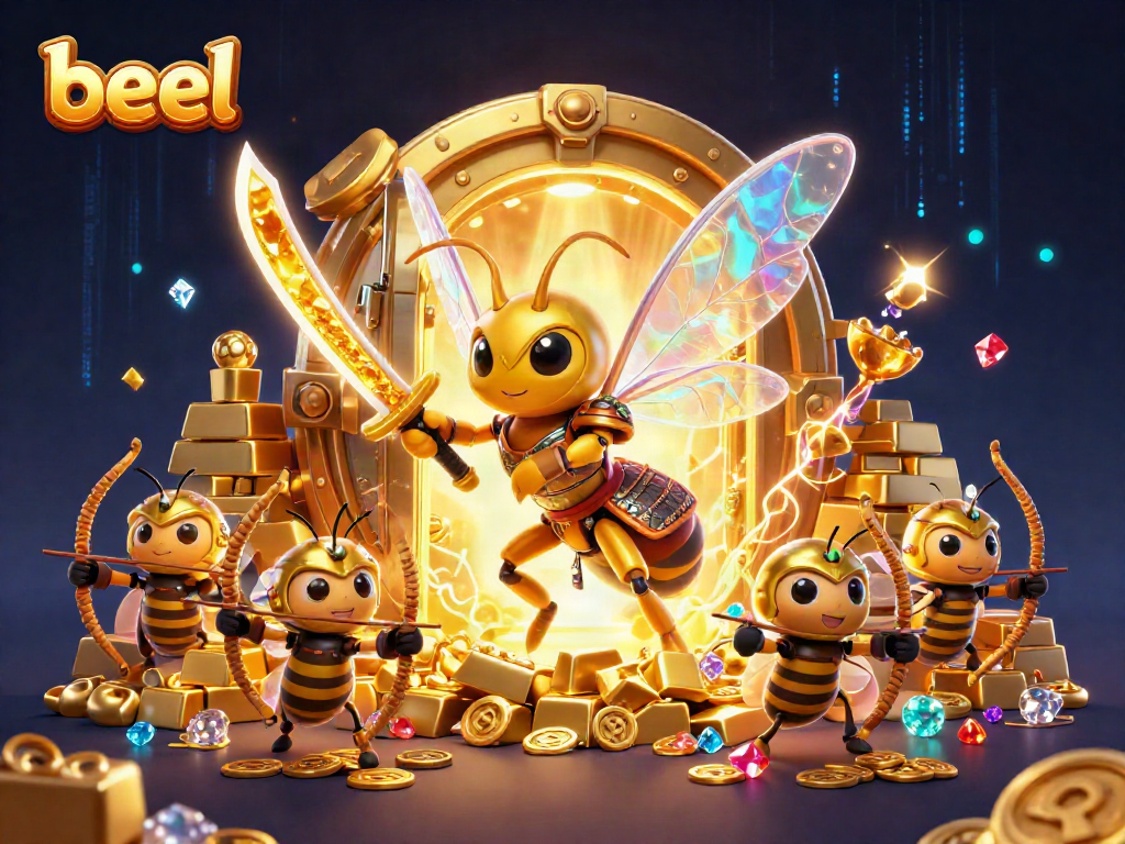 Experience the beel gaming adventure with a golden hornet samurai and treasure in a vibrant casino scene.