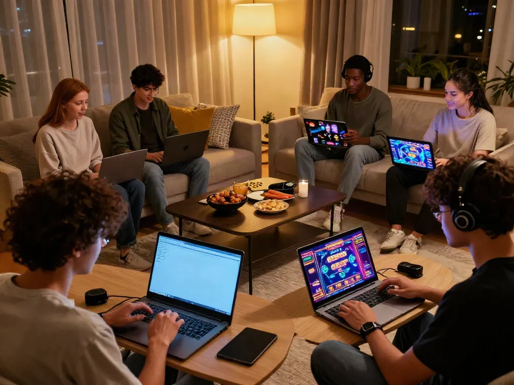Exciting SIN88 online gaming scene with players engaged in casino games.