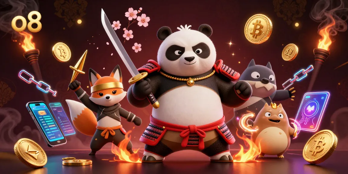 Engage with exciting o8 casino experiences alongside a samurai panda and duo of magical companions.